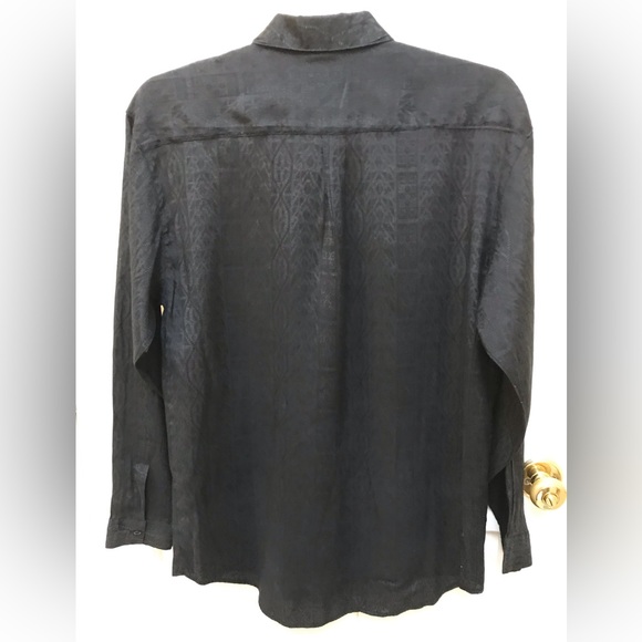 Men's Long Sleeve Shirt, Color: Black, Size: Medium, Brand: Forte - Picture 2 of 5